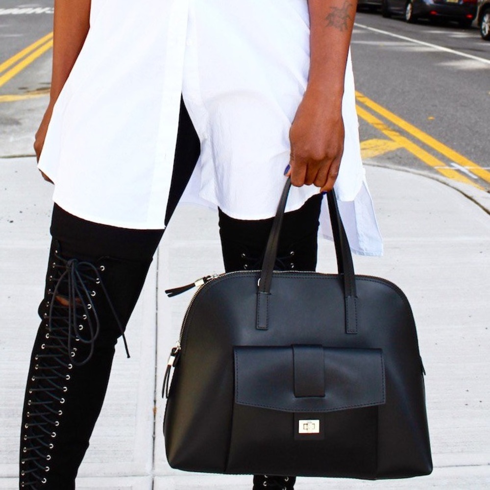 L.CREDI Leather Tote